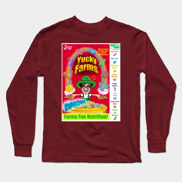 Pukey products 27 frosted Yucky Farms Long Sleeve T-Shirt by Popoffthepage